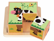 2Kids Toys Dřevěné kostky Farma 2