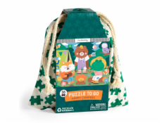 Mudpuppy Puzzle Veselí kempaři v látkovém pytlíku 36 dílků