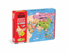 Mudpuppy Zeměpisné puzzle Mapa Asie 70 dílků Mudpuppy Zeměpisné puzzle Mapa Asie 70 dílků