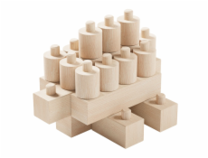 Walachia Dřevěná skládací stavebnice Construct easy box 138 dílů