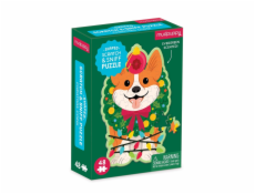 Mudpuppy Puzzle Vánonční pes Corgi s vůní chvojí 48 dílků Mudpuppy Puzzle Vánonční pes Corgi s vůní chvojí 48 dílků