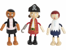 small foot Ohebné panenky pirátské figurky