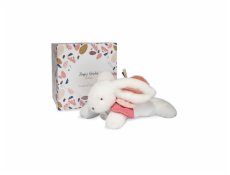 Doudou Dárková sada - Plyšový králíček s tmavě růžovou bambulkou 25 cm