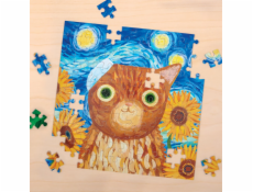 Mudpuppy Puzzle Vincent van Gogh umělecké kočky v plechovce 100 dílků