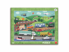 Dino Papírové puzzle Dopravní prostředky 40 dílků