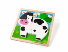 Bigjigs Toys Vkládací puzzle Kravička Bigjigs Toys Vkládací puzzle Kravička