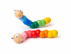 Bigjigs Toys Dřevěný barevný červík 1 ks