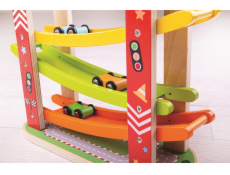 Bigjigs Toys Dřevěná automobilová závodní dráha