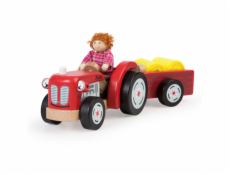 Tidlo Dřevěný traktor s vlečkou