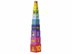 Tidlo Věž ze skládacích kostek Rainbow