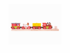 Bigjigs Rail Vláček farma + 3 koleje