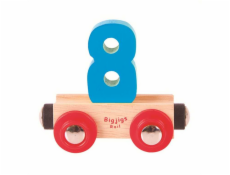 Bigjigs Rail Vagónek dřevěné vláčkodráhy - Číslo 8