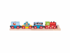 Bigjigs Rail Vlak se zbožím + 3 koleje Bigjigs Rail Vlak se zbožím + 3 koleje