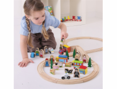 Bigjigs Rail Velká sada příslušenství dřevěné vláčkodráhy