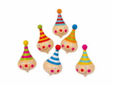 small foot Dřevěná káča klaun 1 ks