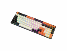 Mechanická klávesnica Royal Kludge RK100 RGB, hnedý spínač (čierno-oranžový)