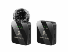 PULUZ 1 TX + 1 RX Bezdrôtový viazací mikrofón