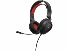 Drátový herní headset Corsair HS35 v2, černo/červený
