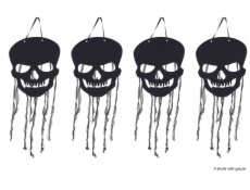 Halloween dekorace závěsné lebky