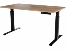 Psací stůl s elektrickým nastavením výšky MOON LONG 150x80x72-120 černý/wotan