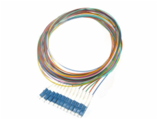 XtendLan FO pigtail LC, 9/125, 0,9mm, 1m, LS0H, ZWP, sada 12ti pigtailů různé barvy, G.652d