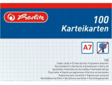 Herlitz kartotéčné lístky 100 kusov štvorčekových A7, papier Herlitz kartotéčné lístky 100 kusov štvorčekových A7, papier