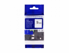 PRINTLINE kompatibilní páska s Brother HSe-221, 9mm, černý tisk/ bílý podklad, bužírka