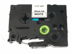 Allprint pro Brother TZE-211, TZ-211, 6mm x 8m, černý tisk / bílý podklad  