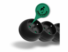 Connect IT prodlužovací kabel 230 V, 6 zásuvek, 2m, bez vypínače (černý)