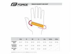 FORCE GRIP Gel, letní rukavice červené vel.M