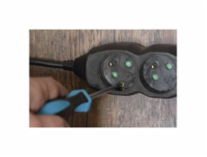 Prodlužovací kabel 3 m / 5 zásuvek / černý / PVC / 1,5 mm2