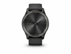 Garmin vivomove Trend, Nerezová luneta Slate, pouzdro Black, silikonový řemínek
