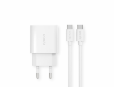 Epico 20W PD Charger Bundle with USB-C to USB-C cable 1.2m - bílá