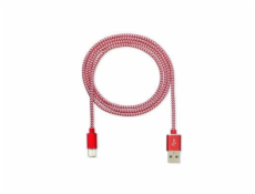 CUBE1 nylon datový kabel USB > USB-C, 2m, Red CUBE1 nylon datový kabel USB > USB-C, 2m, Red