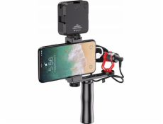 Apexel Mount Rukoväť Arm Grip 1/4 ISO pre telefón + mikrofónna lampa Monitor / Apl-vg01