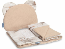 Sensillo MUSLÍN SET DO KOČÍKA - HNEDÁ MRTVIČKA