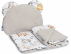SET KOČÍKA Sensillo MUSLÍN - ŠEDÝ ZODIAC