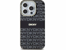 DKNY DKHMP15MHRHSEK iPhone 15 Plus / 14 Plus 6,7 čierno / čierne pevné puzdro IML Mono &amp; Stripe MagSafe