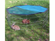 KERBL Modular Run ohrádka pre králiky a psy s dvierkami - 8 prvkov 57x56 cm s krytom