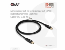 Club3D Kábel MiniDisplayPort 2.1 Certifikovaný, 10K60Hz, DSC1.2, UHBR10, 1m