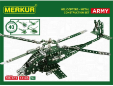 Stavebnice Merkur Helikopter Set, 515 dílů, 40 modelů