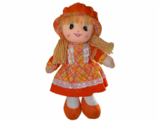 Bábika handrová 30 cm ružové šatôčky s čipkou Bábika handrová 30 cm ružové šatôčky s čipkou