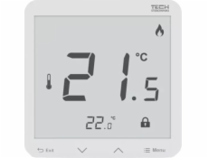 Tech Bezdrátový pokojový ovladač R-8pz PLUS, pokojový, napájení 230V, zapuštěná montáž, bílý STR8PZPLUSWH