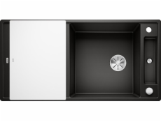 Blanco Axia III XL 6 S Silgranit černý dřez s automatickou zástrčkou InFino, skleněná deska (525857)