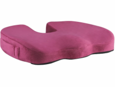 Ortopedický polštář Powerton, plastový hrot odolný proti tlaku, ergonomický, červený satén (vínově červená), paměťová pěna, P