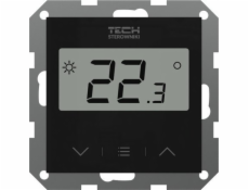 Tech Kabelový pokojový regulátor F-12B pro pásy LX a L-12, určený pro 55mm rámové systémy, černý STF-12BBK