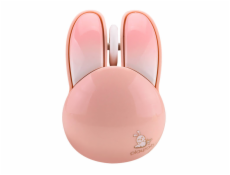 MOFII Wireless Mouse + Bluetooth Rabbit M6DM Oil Painting (White-Pink)