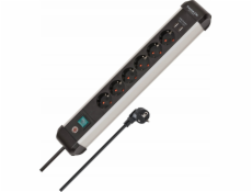 Brennenstuhl prodlužovací kabel Brennenstuhl Steckdosenleiste Premium-ALU-Line 6fach 3m USB