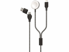 USB kabel 2GO 2GO 2v1 USB/Type C Ladekabel Watch & Smartphone 1,8m sw