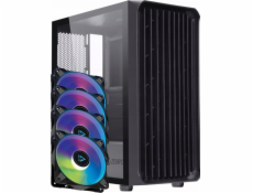 Zenpc skříň ZENPC Z3 Air Black 4x P12 PWM PST Black ARGB počítačová skříň 120mm